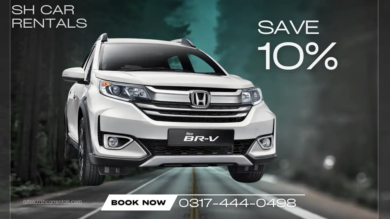 Rent a Honda BRV with SH Rent a Car Lahore